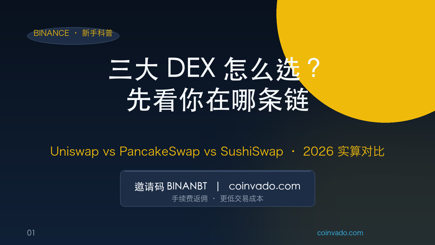 Uniswap vs PancakeSwap vs SushiSwap：三大 DEX 对比，费率实算一次讲清