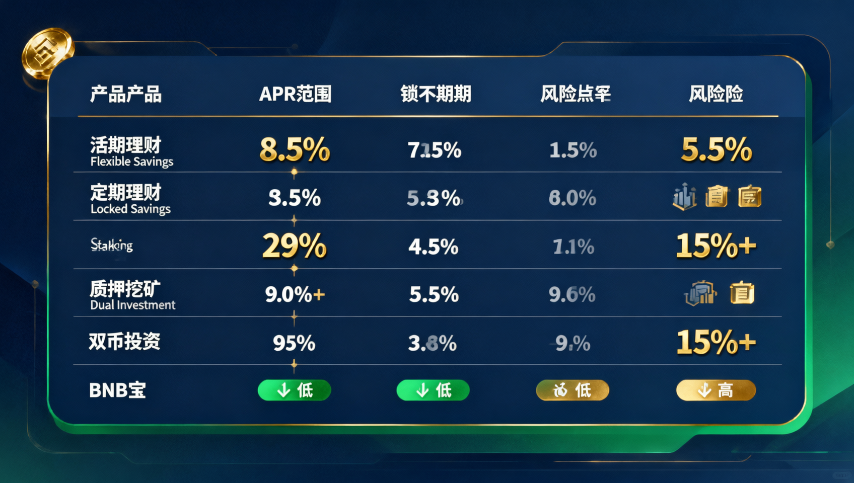 Binance Earn product overview: Flexible Savings, Locked Savings, Staking, Dual Investment and BNB Vault