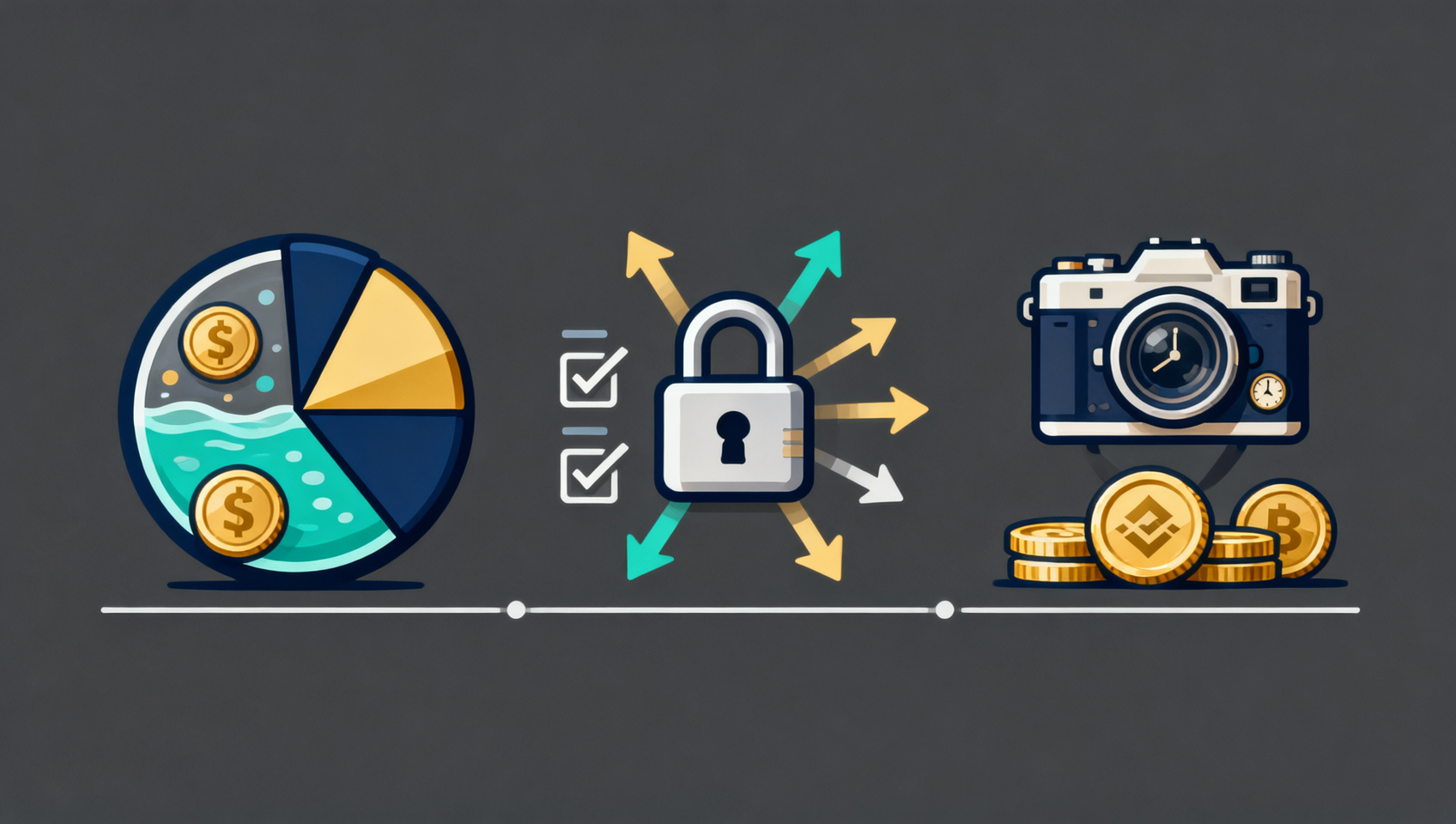 The three Binance launch models: Launchpool pool share, Megadrop locked BNB plus tasks, and HODLer snapshot airdrops