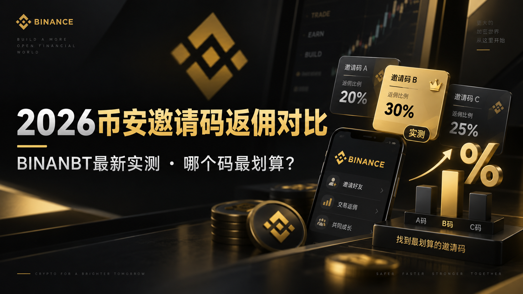 2026币安邀请码返佣对比｜BINANBT最新实测 · 哪个码最划算？