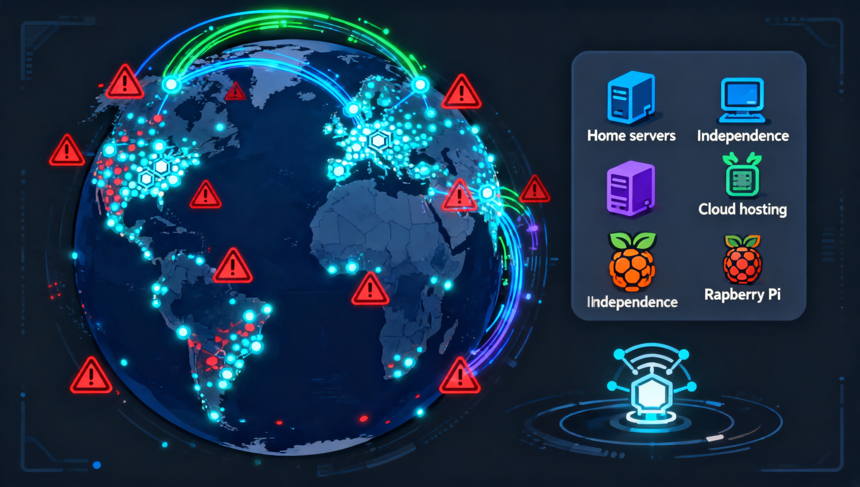Global blockchain node distribution map: dense node clusters in North America and Western Europe, sparse distribution in Asia, data stream lines traveling between node clusters, diversity indicators showing different node types at the bottom