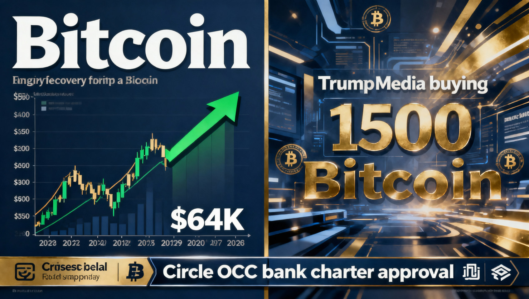 2026年7月11日币圈新闻深度评论 — BTC突破$64K、Trump Media买入1,500 BTC、Circle获批国家信托银行、CLARITY法案推进
