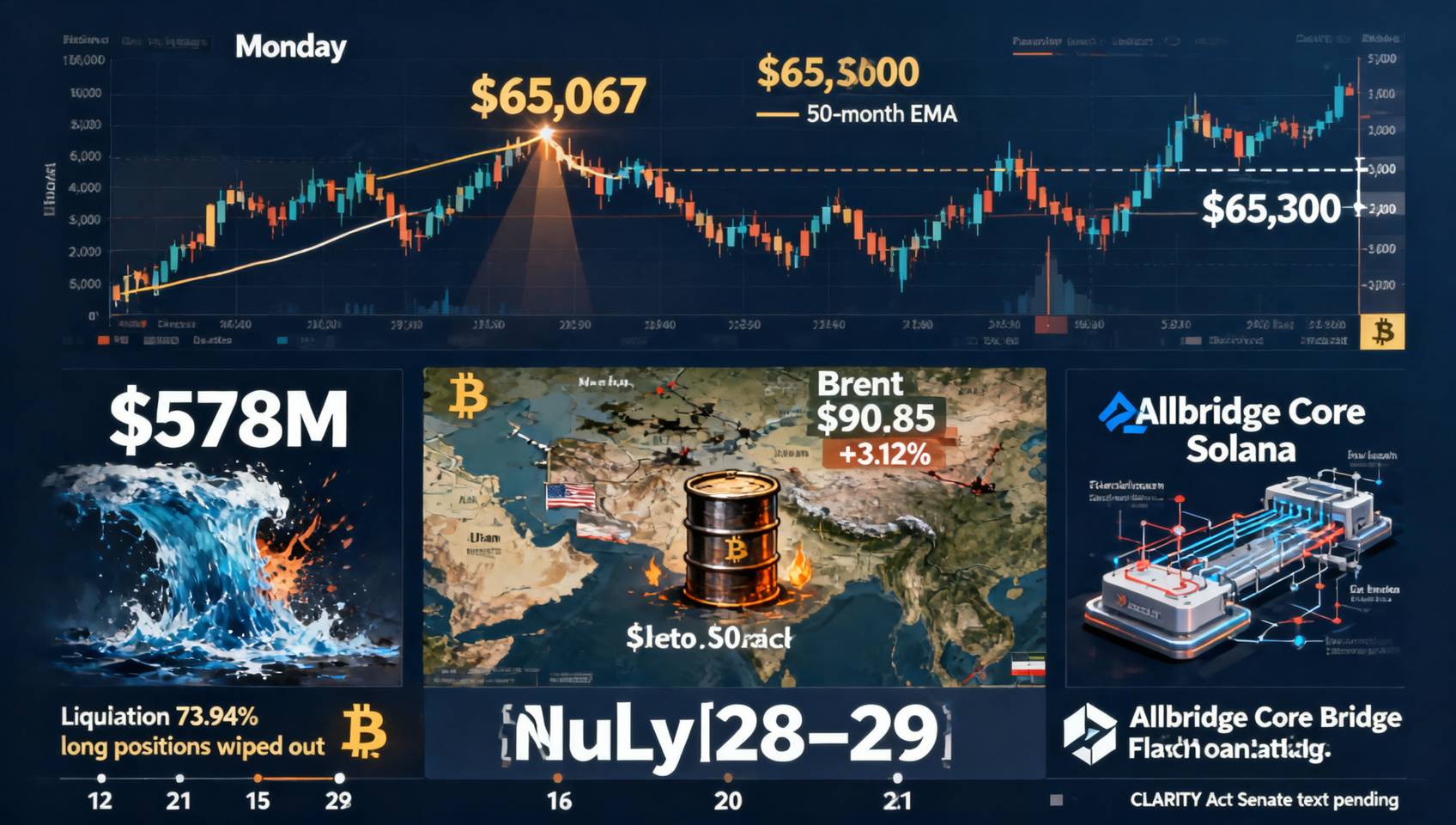BTC突破$65K美伊冲突推油价至$90+