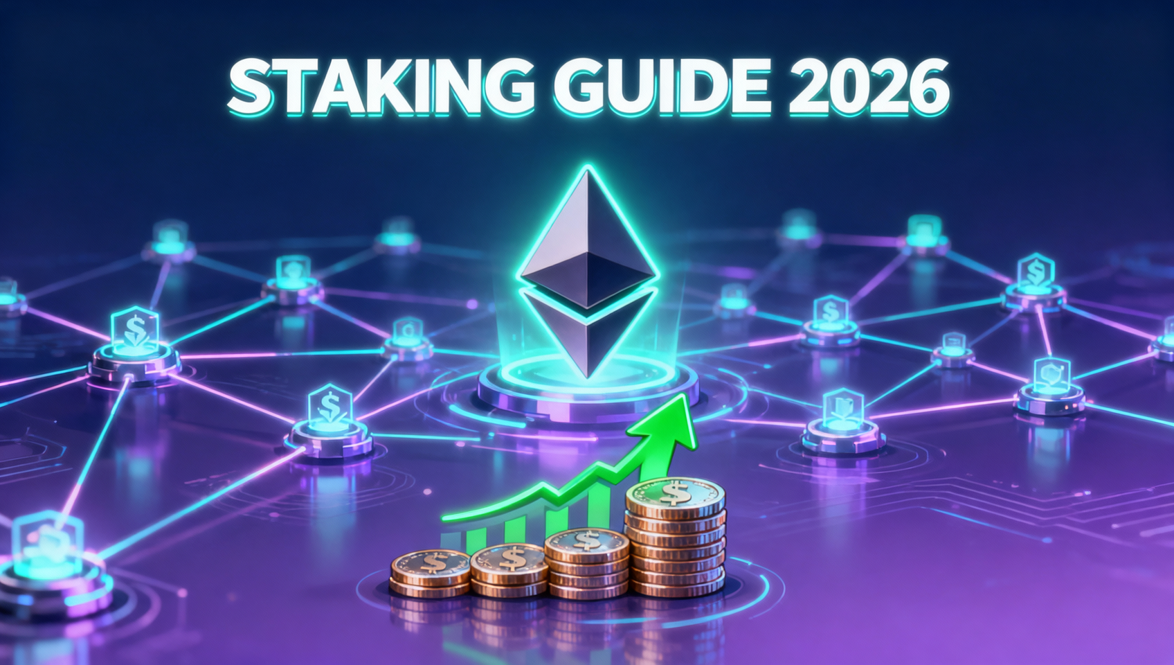 加密货币质押完全指南 2026：从 ETH 质押到流动性质押一篇看懂