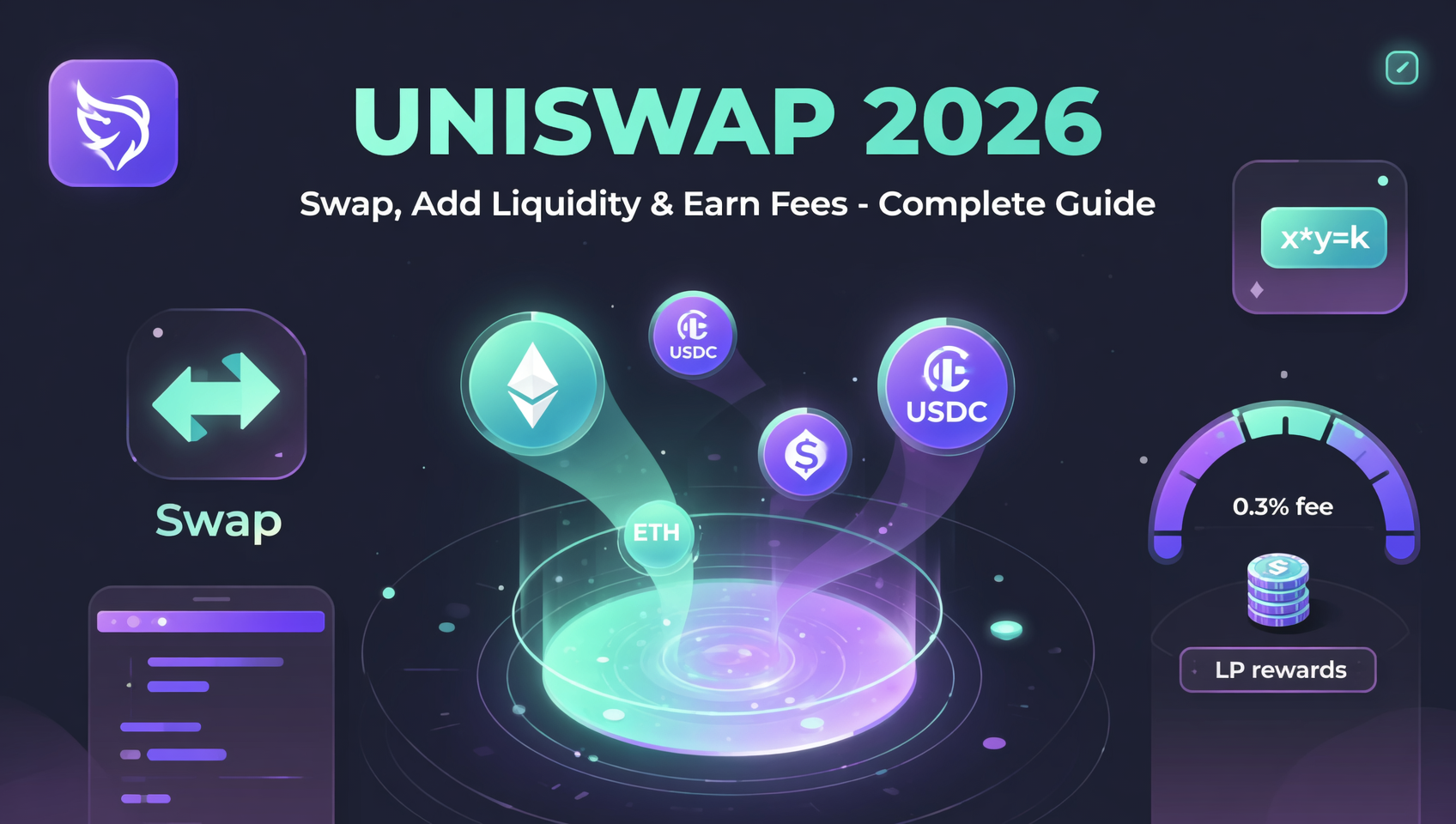 Uniswap 教程 2026：如何 Swap、添加流动性、赚手续费（附赚钱还是亏钱实算）
