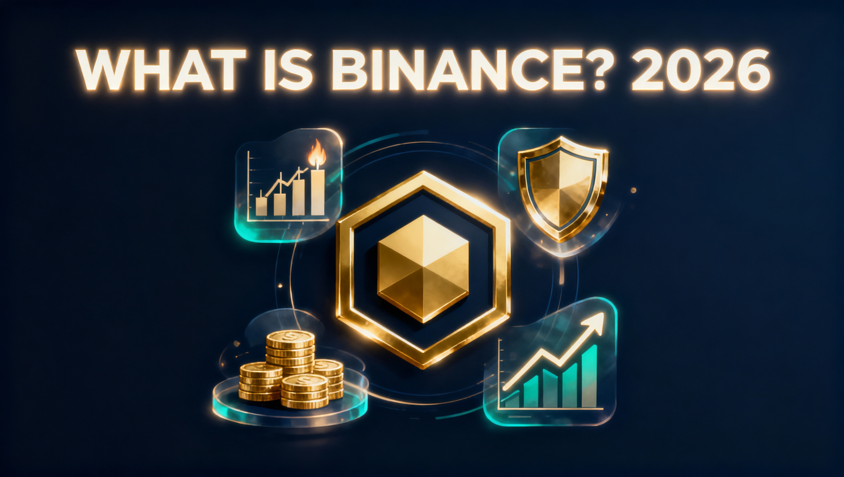 币安 Binance 下载、注册、官网入口 2026 完整指南封面 — 官网地址、App 下载、注册开户、KYC 实名认证、入金与安全设置
